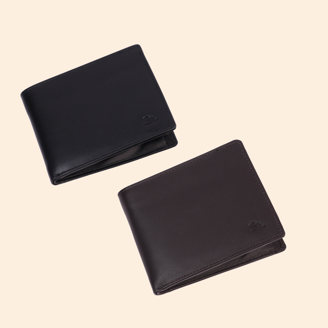 Leather Bifold Wallet for Men | Dark Brown | Coin Pocket Wallet