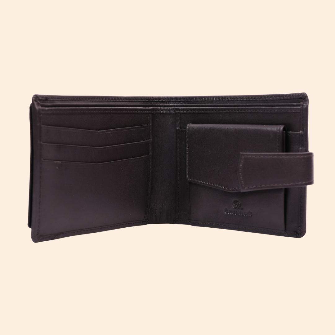 Brown Men's Leather Money Clip Wallet | Minimalist Front Pocket Wallet