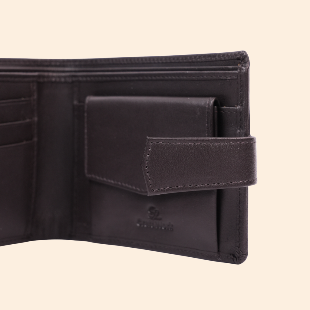 Brown Men's Leather Money Clip Wallet | Minimalist Front Pocket Wallet