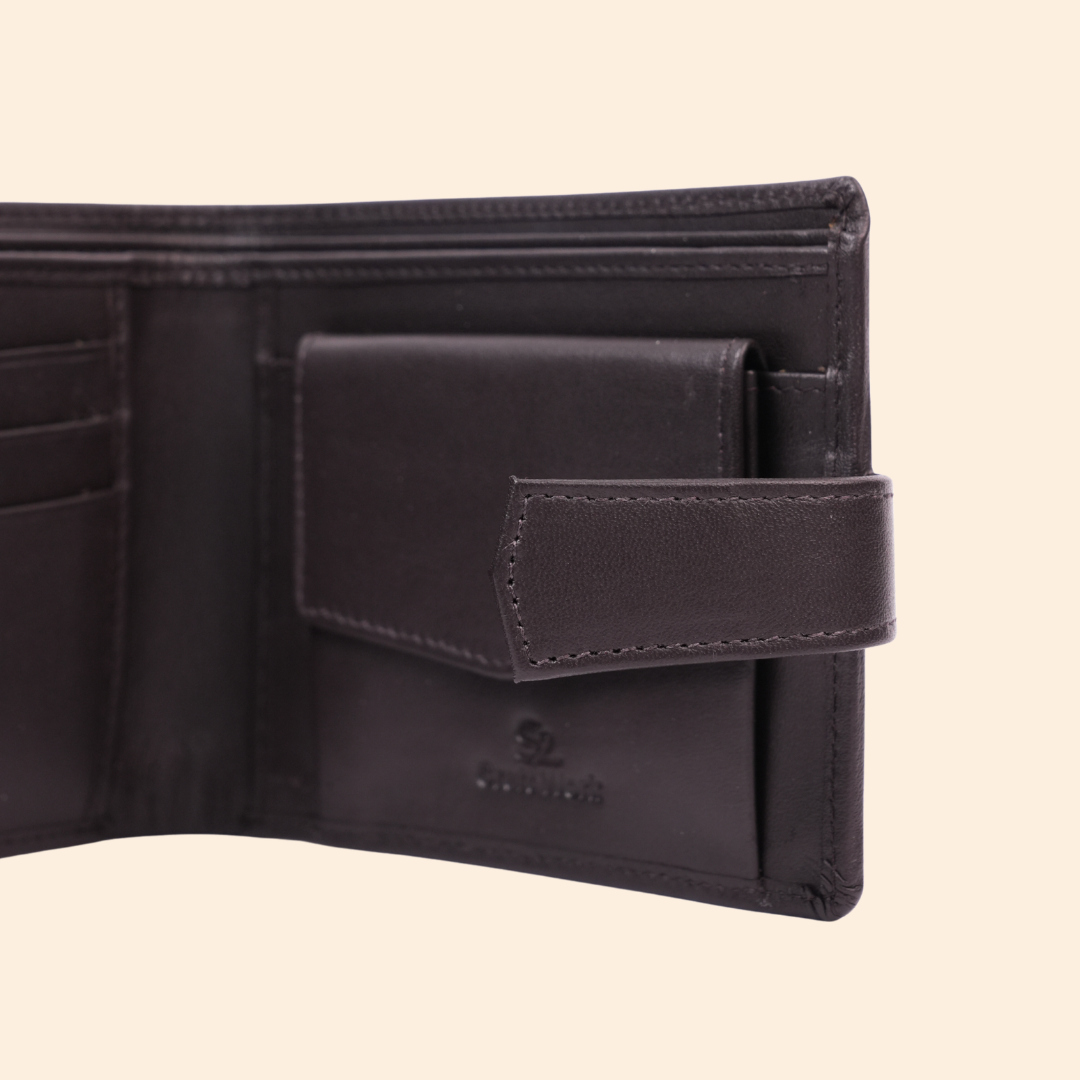 Brown Men's Leather Money Clip Wallet | Minimalist Front Pocket Wallet