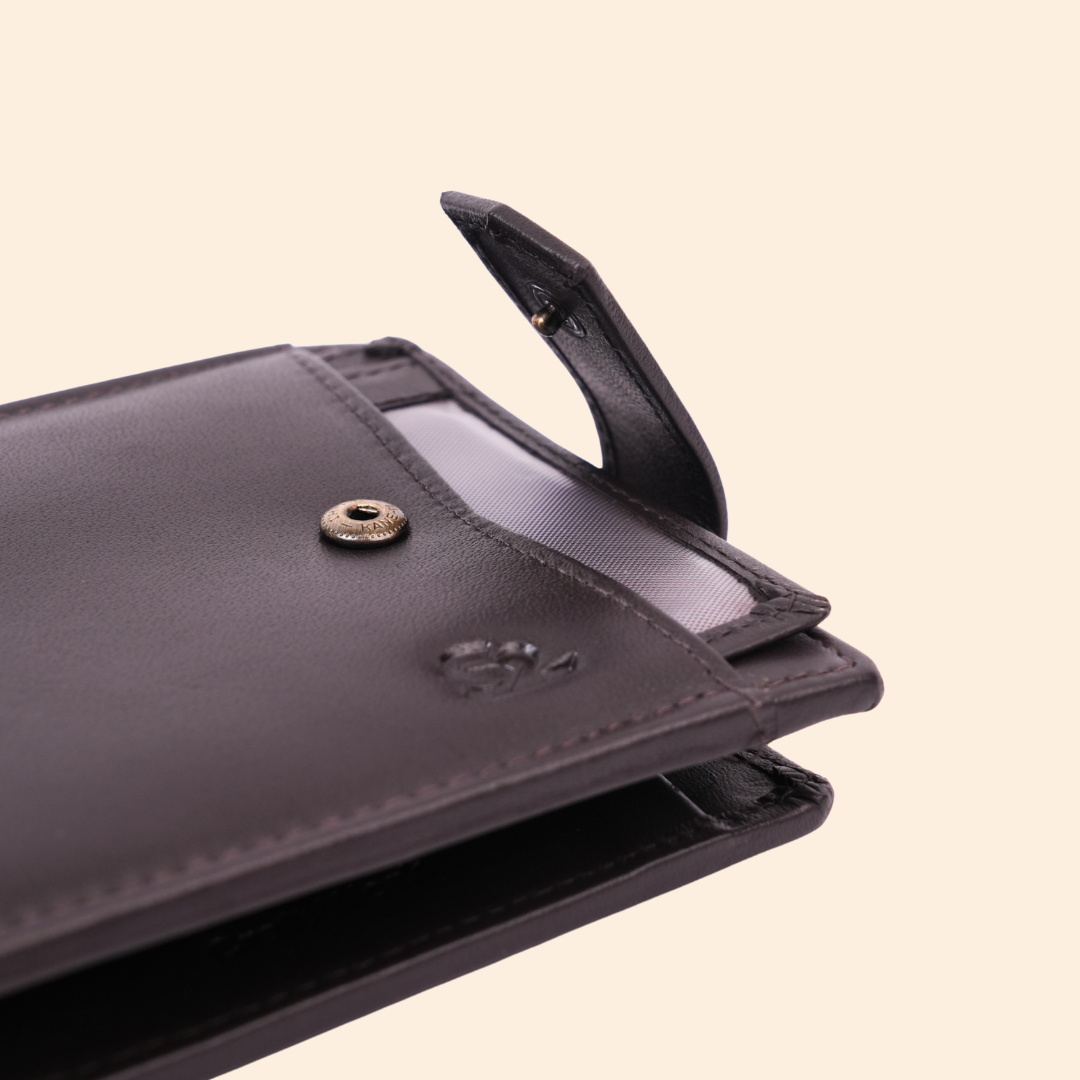 Brown Men's Leather Money Clip Wallet | Minimalist Front Pocket Wallet