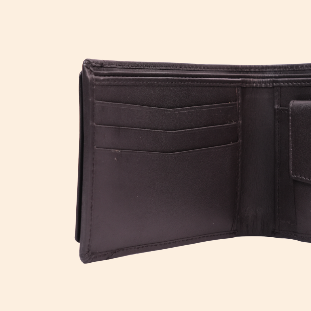 Brown Men's Leather Money Clip Wallet | Minimalist Front Pocket Wallet