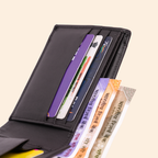 Brown Men's Leather Money Clip Wallet | Minimalist Front Pocket Wallet