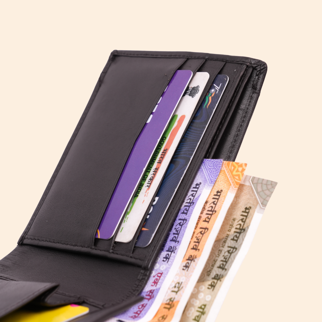 Brown Men's Leather Money Clip Wallet | Minimalist Front Pocket Wallet