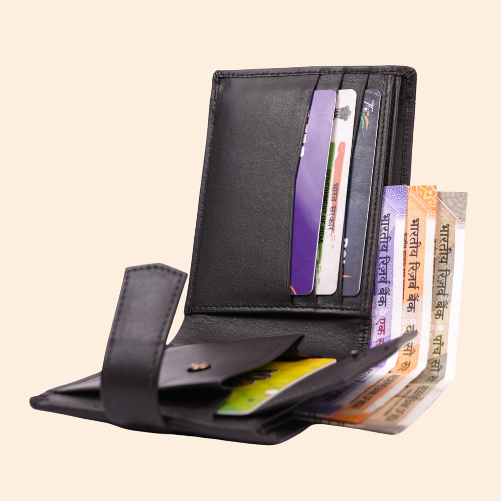 Brown Men's Leather Money Clip Wallet | Minimalist Front Pocket Wallet