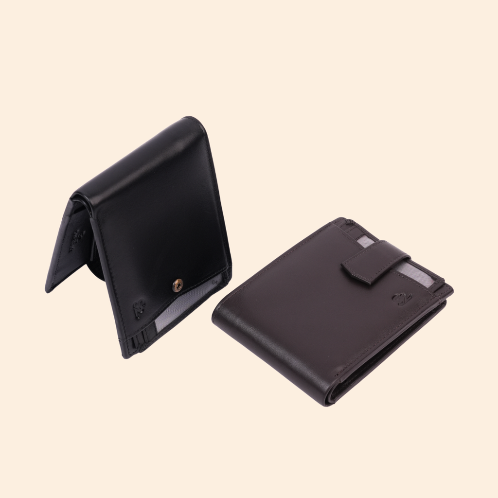 Brown Men's Leather Money Clip Wallet | Minimalist Front Pocket Wallet