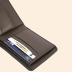 Premium Genuine Leather Vertical Wallet for Men | RFID Protected | Green | Slim Leather Wallet