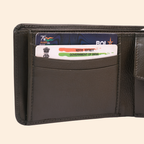 Premium Genuine Leather Vertical Wallet for Men | RFID Protected | Green | Slim Leather Wallet