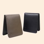 Premium Genuine Leather Vertical Wallet for Men | RFID Protected | Green | Slim Leather Wallet