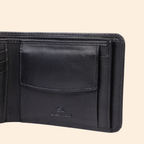 Premium Genuine Leather Bifold Wallet for Men | Black | Coin Pocket Wallet