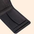 Premium Genuine Leather Bifold Wallet for Men | Black | Coin Pocket Wallet