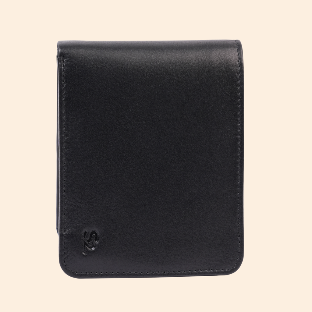 Premium Genuine Leather Bifold Wallet for Men | Black | Coin Pocket Wallet