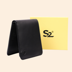 Premium Genuine Leather Bifold Wallet for Men | Black | Coin Pocket Wallet