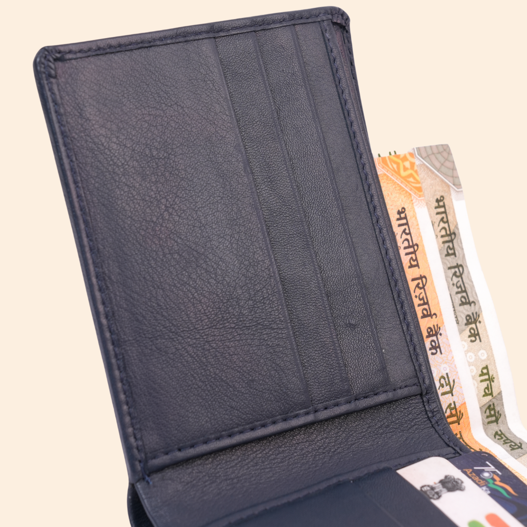 S2 Leather Premium Navy Blue Wallet