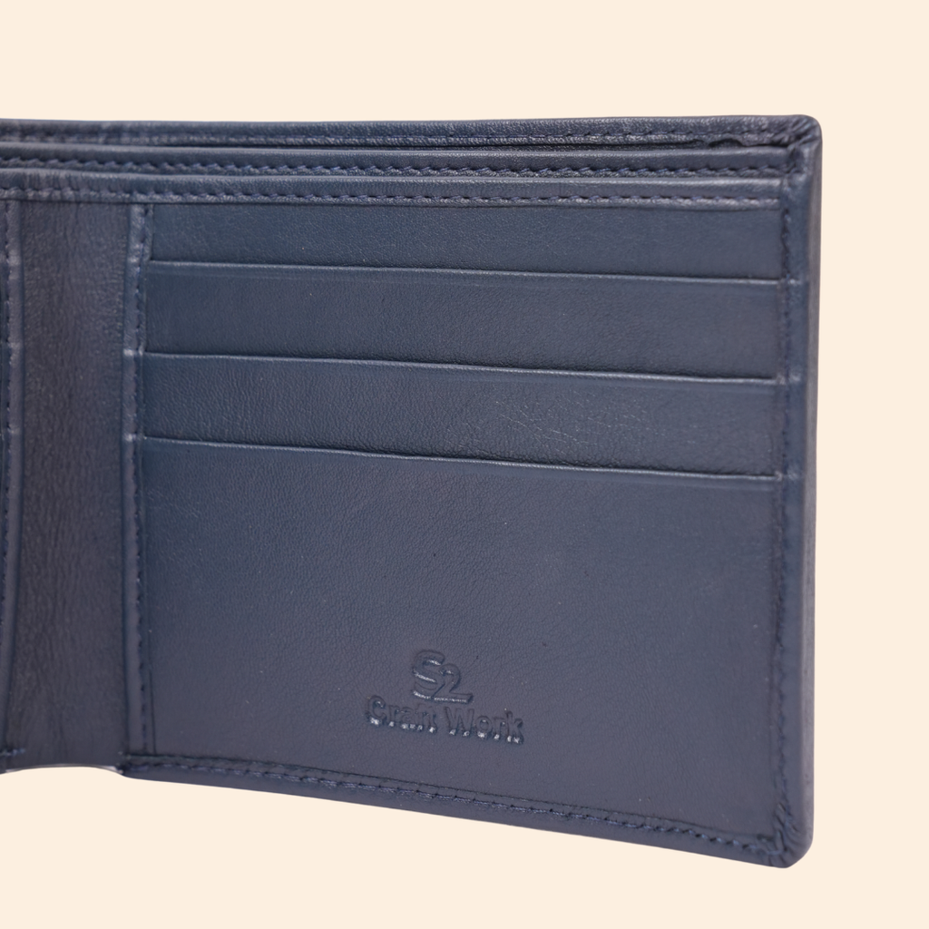 S2 Leather Premium Navy Blue Wallet