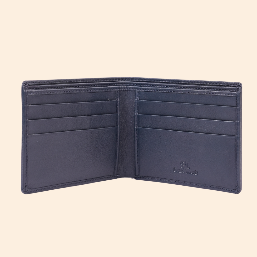 S2 Leather Premium Navy Blue Wallet