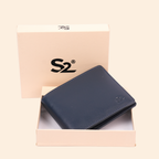 S2 Leather Premium Navy Blue Wallet