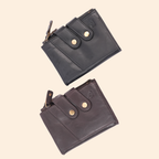 S2 Leather Black Zipper Wallet for Men