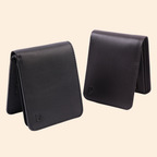Black Leather Bifold Wallet for Men | Multi-Compartment Wallet