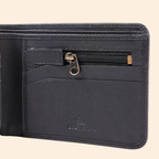 Black Leather Bifold Wallet for Men | Multi-Compartment Wallet