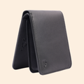 Black Leather Bifold Wallet for Men | Multi-Compartment Wallet