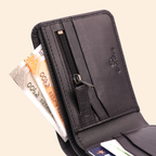 Dark Brown Leather Bifold Wallet for Men | Multi-Compartment Wallet