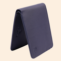 Premium Leather Wallet with Coin Pocket & ID Window for Men | Navy Blue