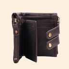 S2 Leather Brown Zipper Wallet for Men