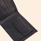 Black Genuine Leather Wallet | Slim Bifold Wallet for Men